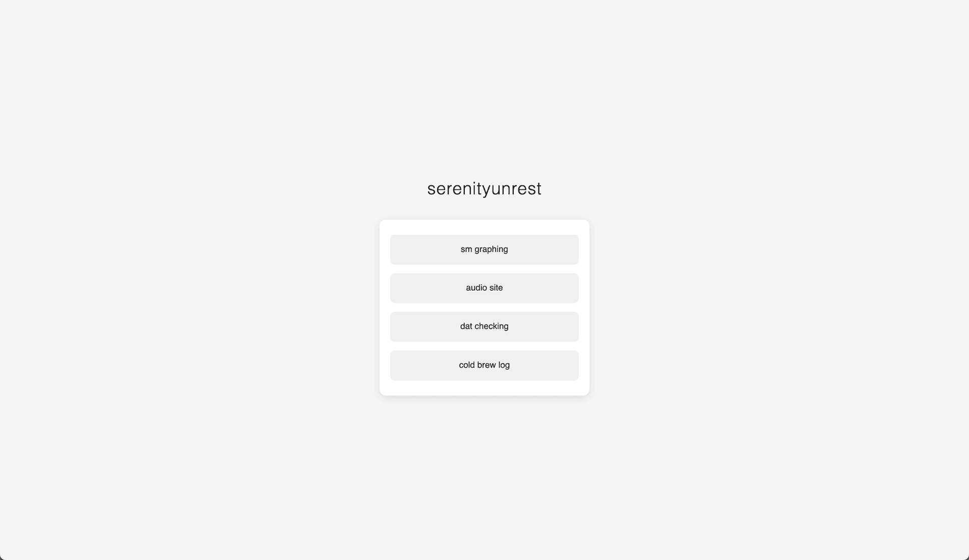 serinityunrest Landing Page